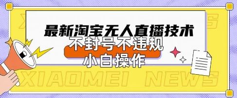 2025年淘宝无人直播带货10.0.全新技术，不违规，不封号，纯小白操作，日入数张【揭秘】-宇创网