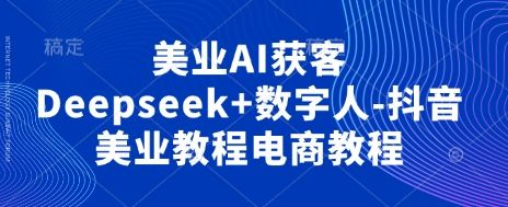 美业AI获客Deepseek+数字人-抖音美业教程电商教程-宇创网