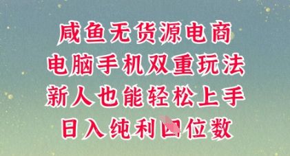 咸鱼无货源电商，多种运营方式，带你从零到一拿结果，可做代运营，也可软件一键发布【揭秘】-宇创网